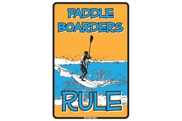 PLAQUES METAL SURFPISTOLS Paddle boarder