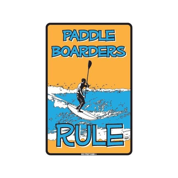 PLAQUES METAL SURFPISTOLS Paddle boarder