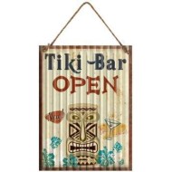 Plaque TIKI Bar Open